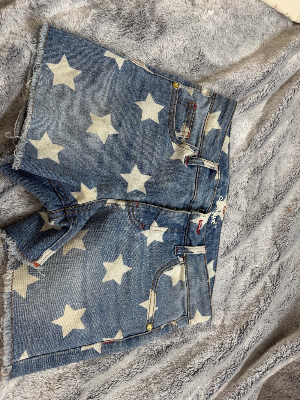 Cat & Jack Blue Denim Star Print Shorts